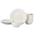 Gibson Home Fine Ceramic 8 Piece Dinnerware Set in White