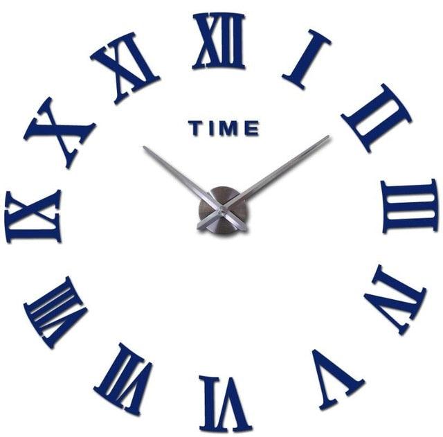 3D Big Acrylic Mirror Wall Clock Quartz Watch 3D Wall Clock Mirror Surface Decorative Clock Large Wall Sticker Clock for Living Room Bedroom Office Home Decorations Still Life Clocks Modern Home Decoration Living Room Stickers
