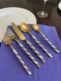 Gold Stainless Steel Flatware Set of 20 PC