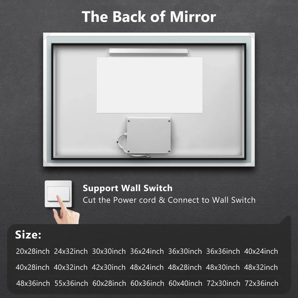 Deluxe Sleek Backlit LED Bathroom Mirror