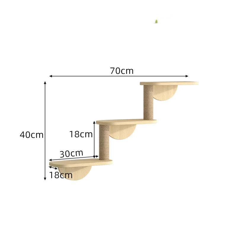 Wooden Wall Climbing Set for Cat, Tree Tower, Pet Accessories, Training Supplies, DIY, Match Your Own, Villa, Products