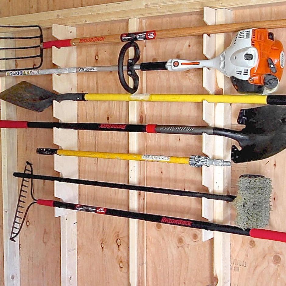 Garden Tool Organizer Rack - Stud Mounted