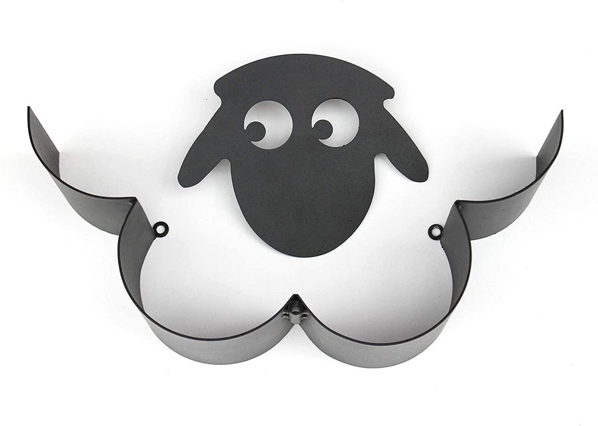 Sheep Toilet Paper Roll Holder Bathroom Wall Mounted Loo Rolls Storage Metal Rack Mount Hold Up 7 Rolls Novelty Animal Decorative Toilet Paper Holders Tissue Paper Storage Stand Wall Mount Iron Tissue Basket Sheep Art Decoration Bathroom House Office